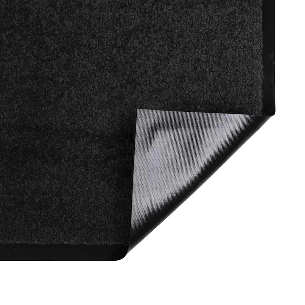 Dørmatte Svart 60 x 40 x 1.2 cm Teddy-stoff