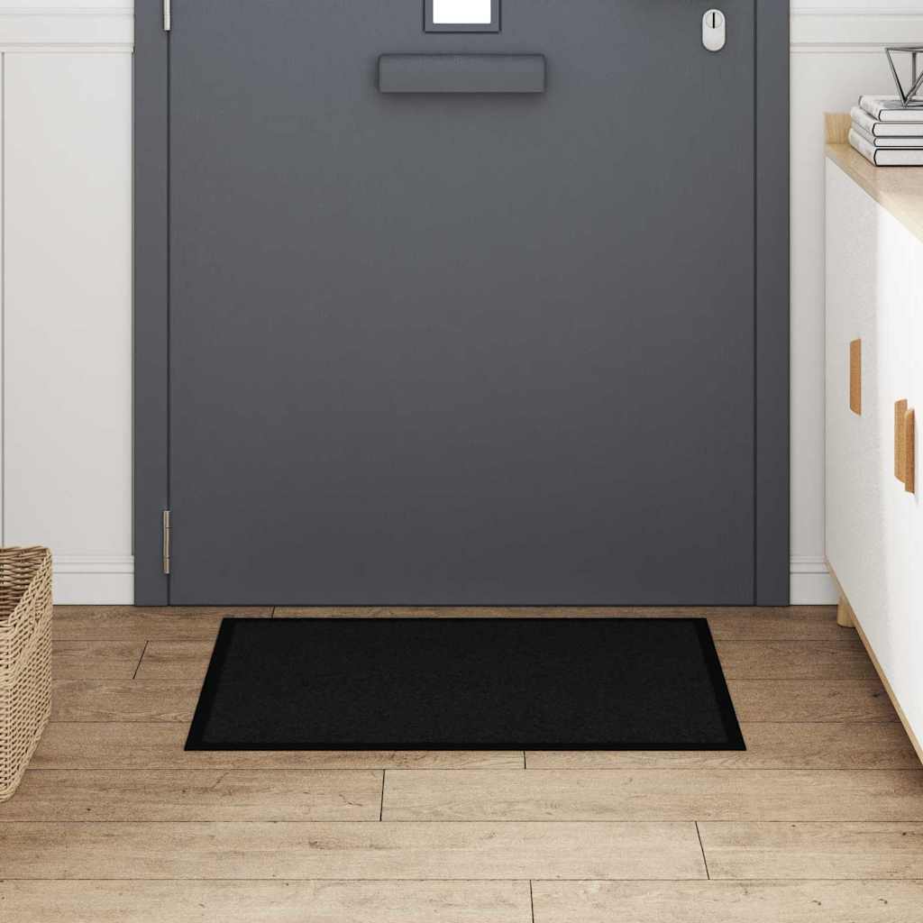 Dørmatte Svart 60 x 40 x 1.2 cm Teddy-stoff