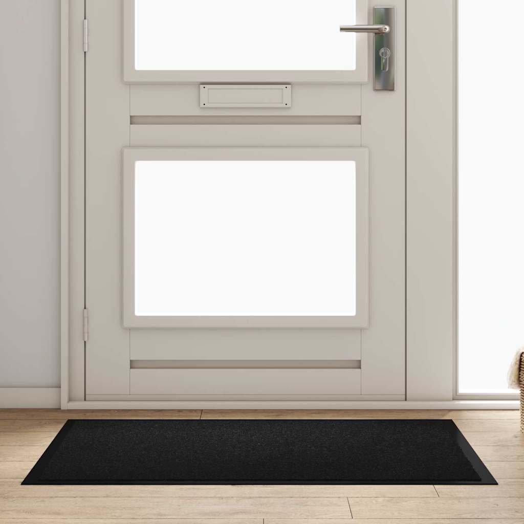 Dørmatte Svart 60 x 40 x 1.2 cm Teddy-stoff