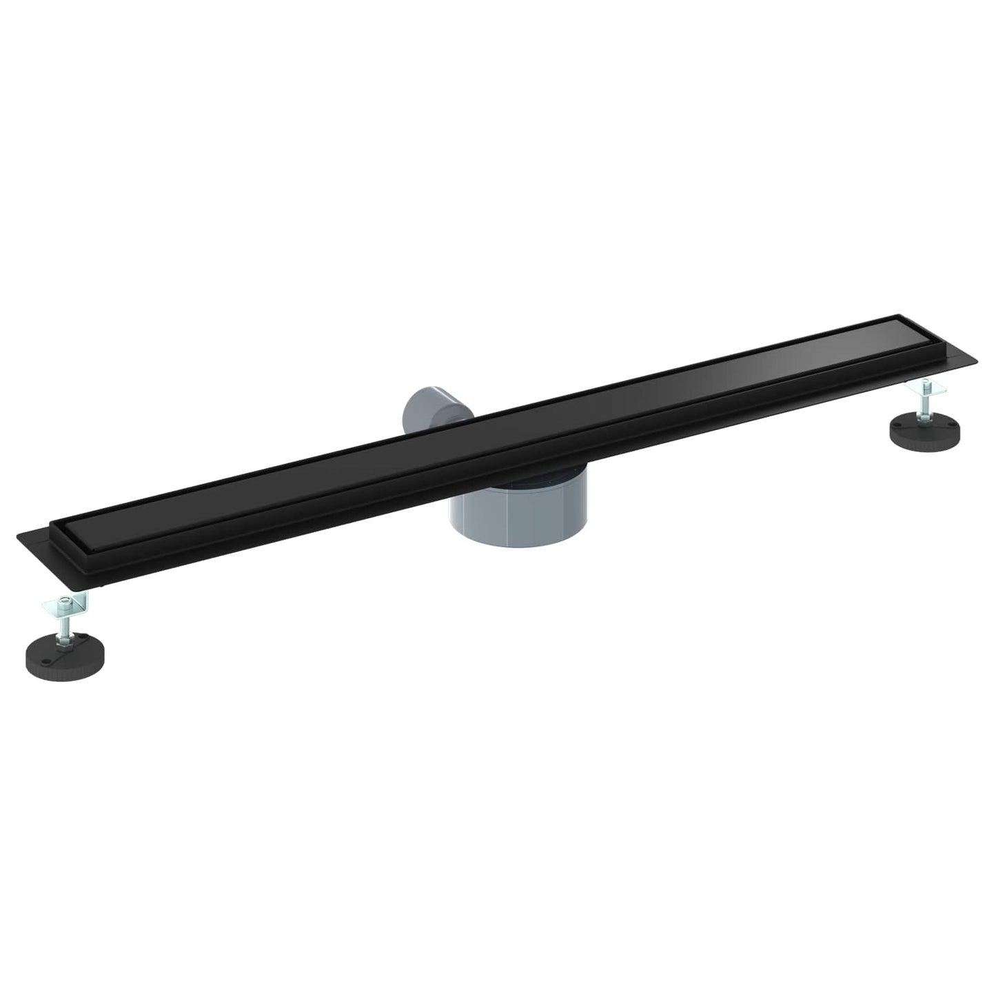 Dusjdren 2-i-1 med 360° Siphon Svart 80 cm Rustfritt Stål 304