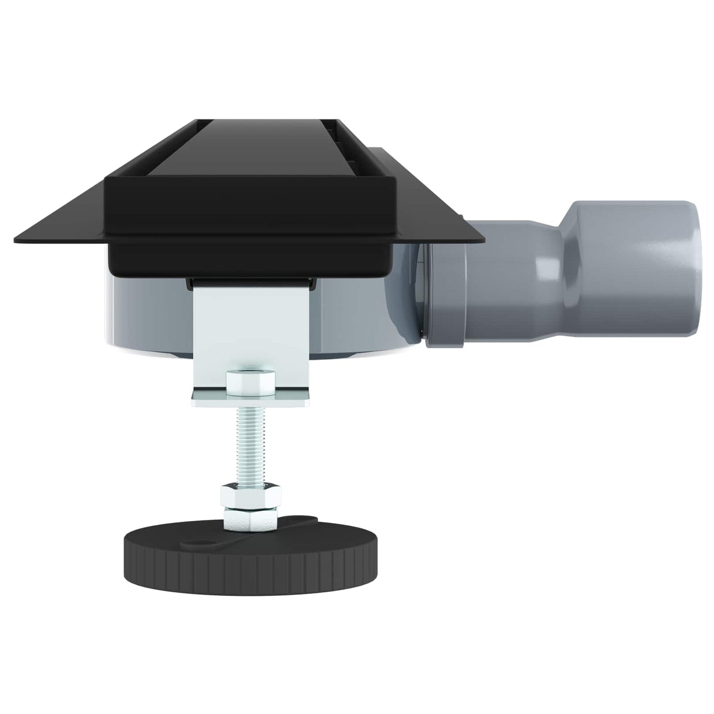 Dusjdren 2-i-1 med 360° Siphon Svart 80 cm Rustfritt Stål 304