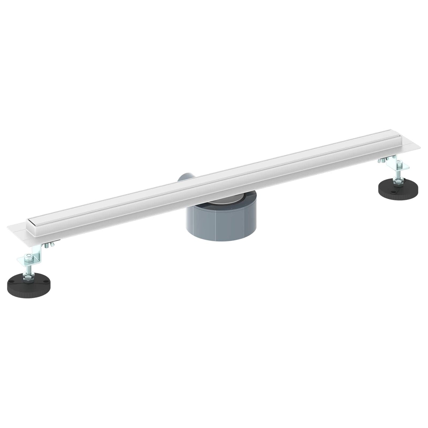360° dusjdrenering med slankt design sølv 60 cm