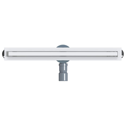 360° dusjdrenering med slankt design sølv 60 cm