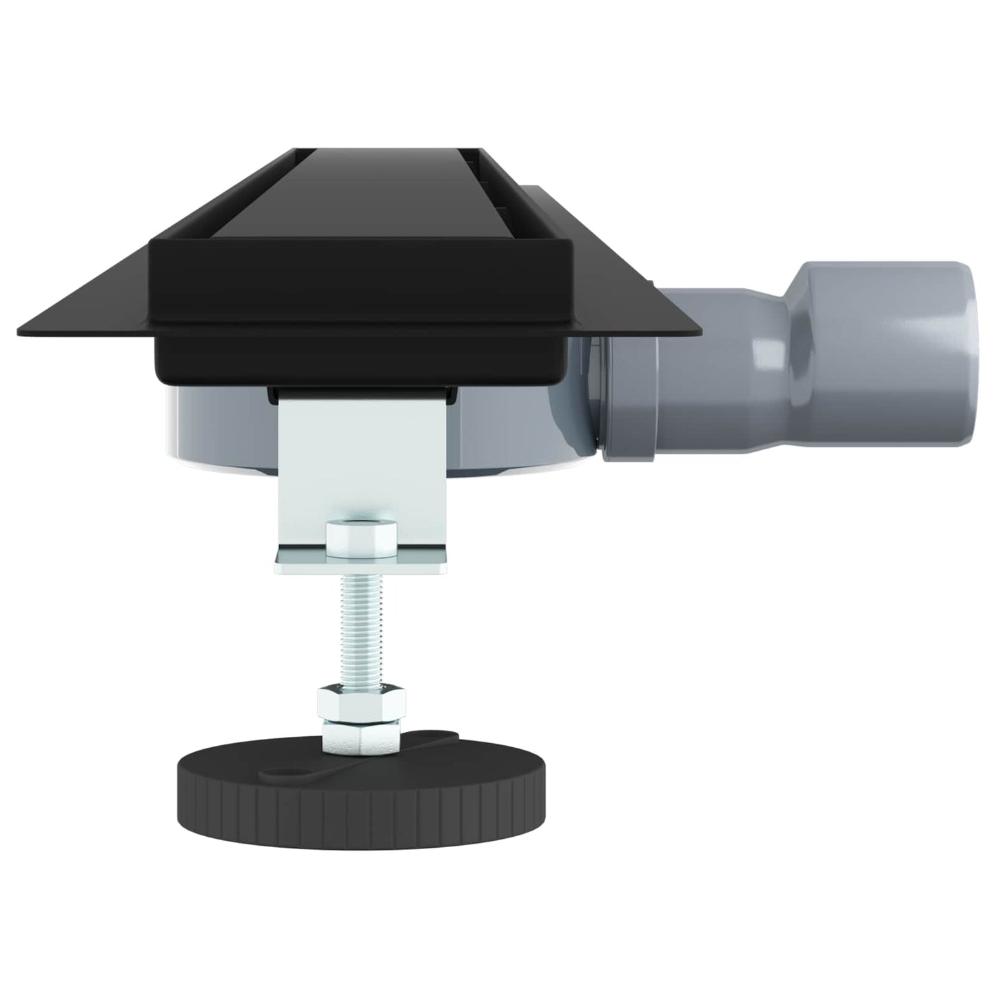 Dusjdren 2-i-1 med 360° Siphon Svart 90 cm Rustfritt Stål 304