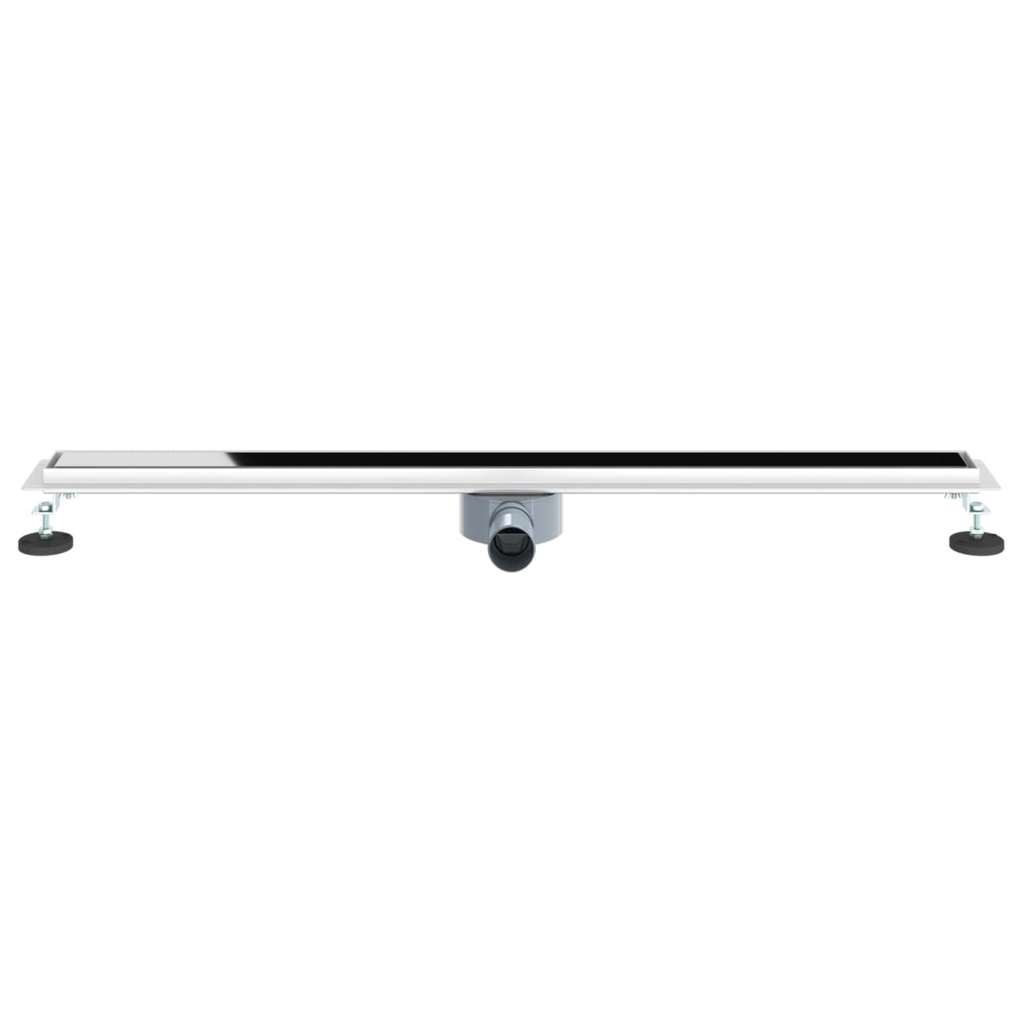 Dusjavløp Glasslokk med 360° Siphon Svart 100 cm