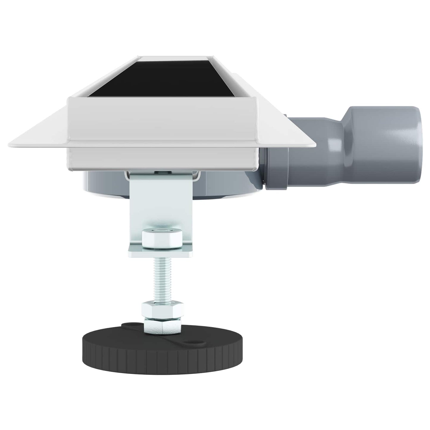Dusjavløp Glasslokk med 360° Siphon Svart 100 cm