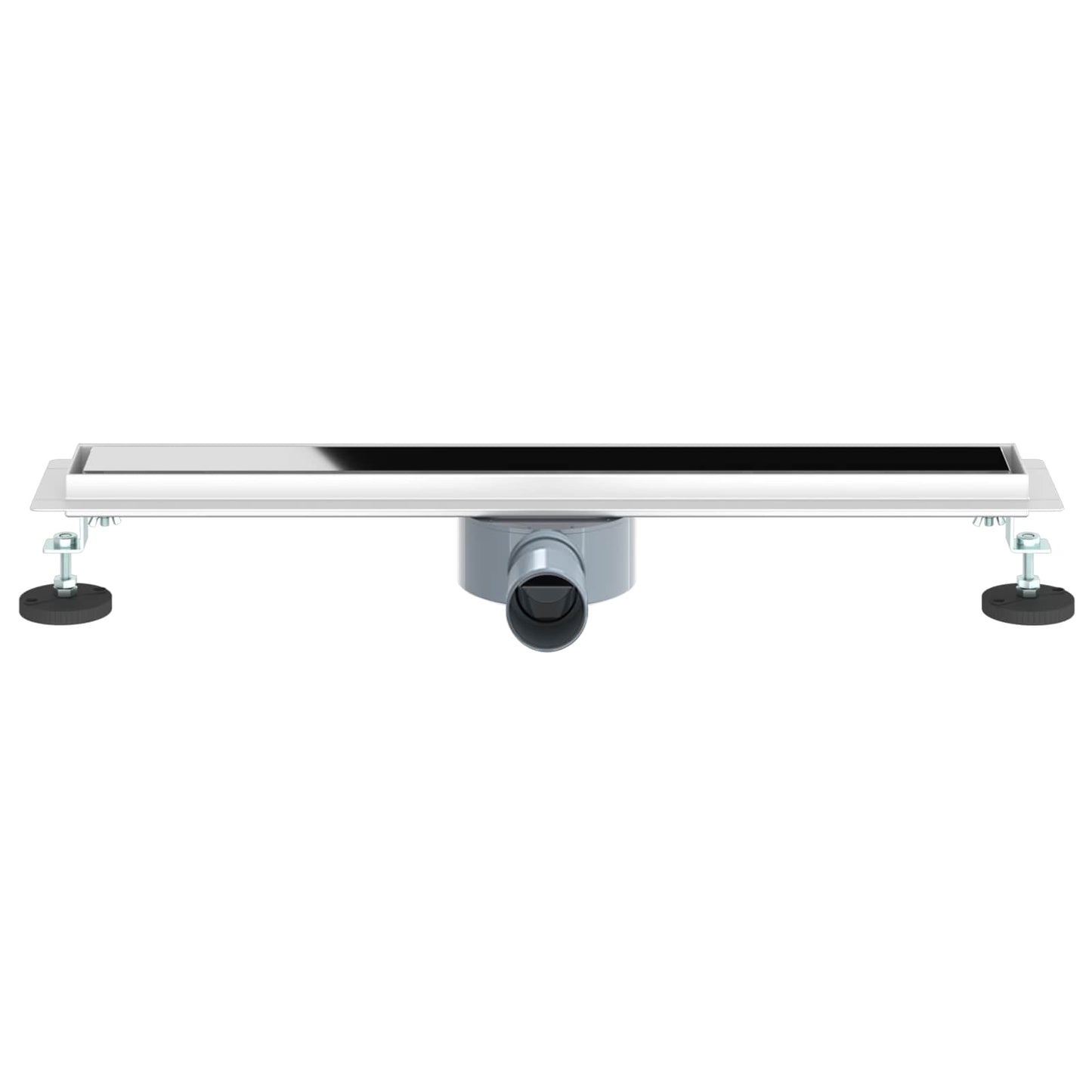 Dusjavløp Glasslokk med 360° Siphon Svart 60 cm