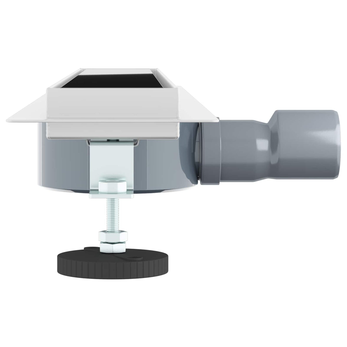 Dusjavløp Glasslokk med 360° Siphon Svart 60 cm