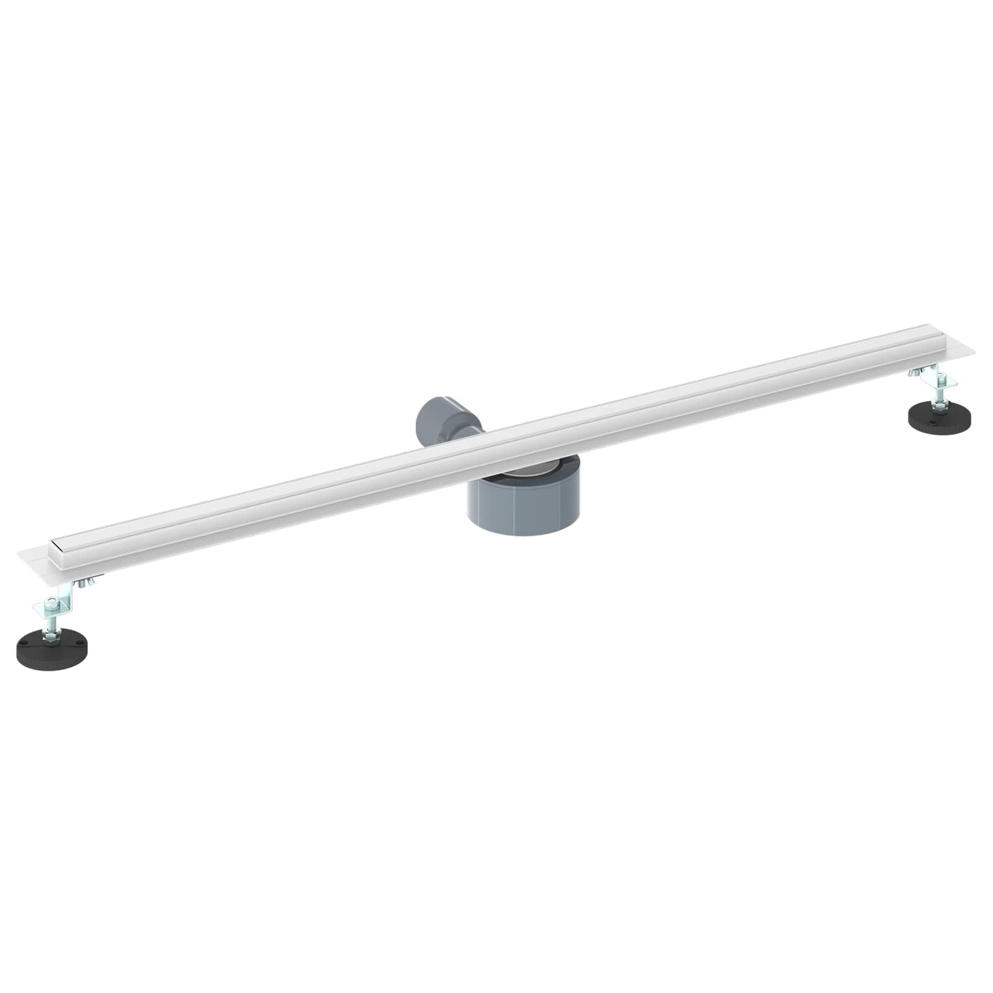 360° dusjdrenering med slankt design sølv 90 cm