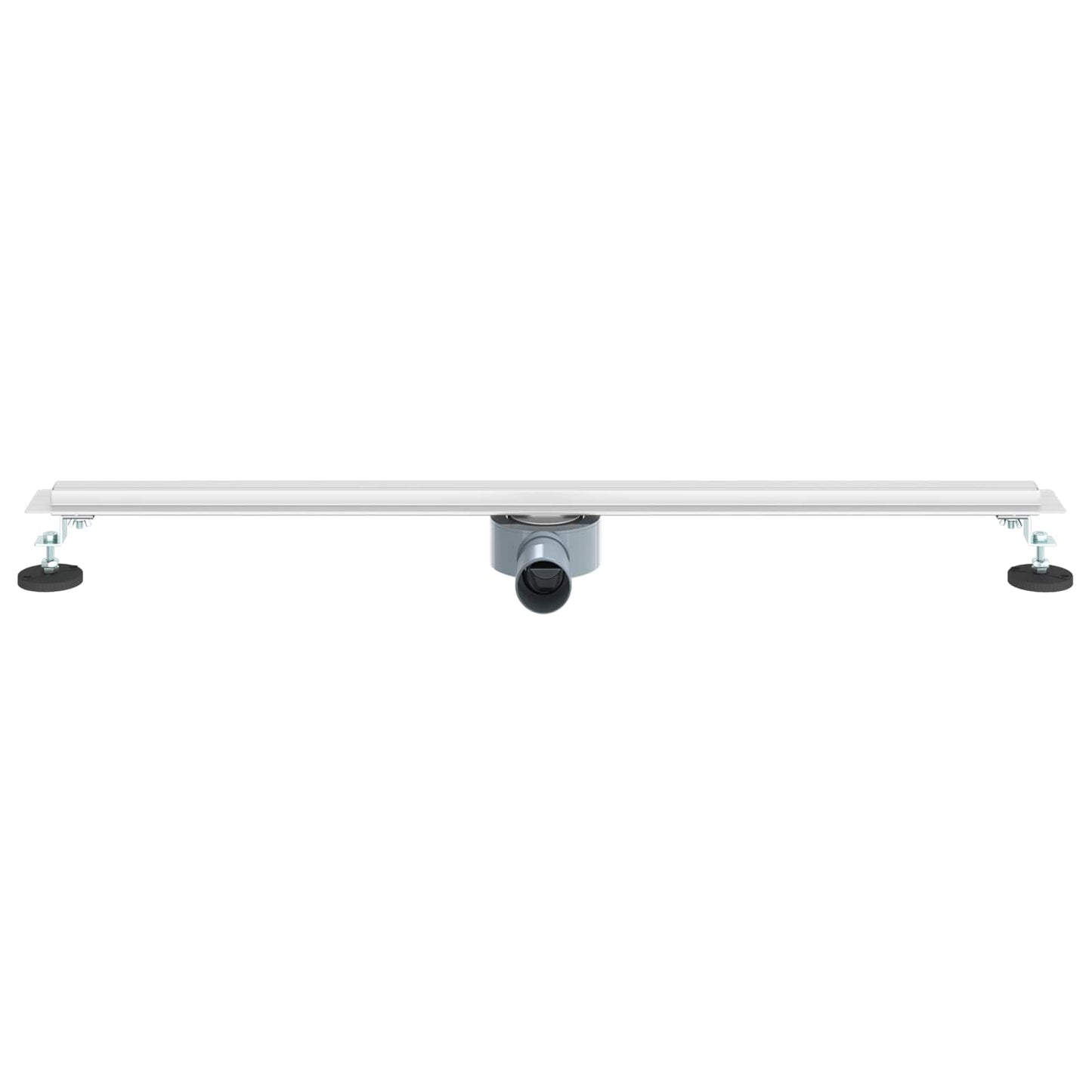 360° dusjdrenering med slankt design sølv 90 cm