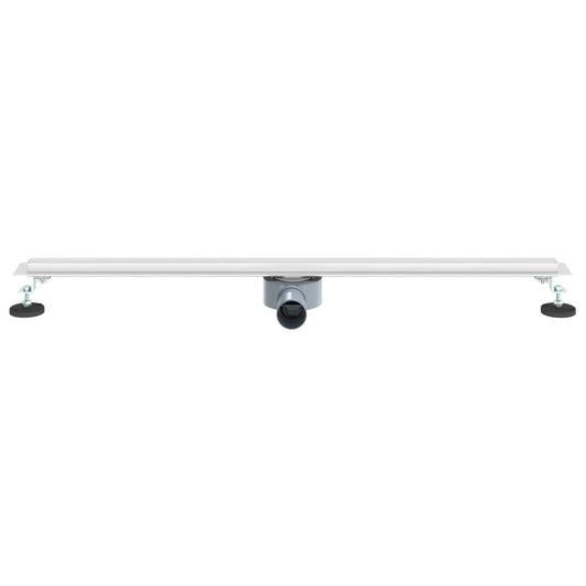 360° dusjdrenering med slankt design sølv 90 cm