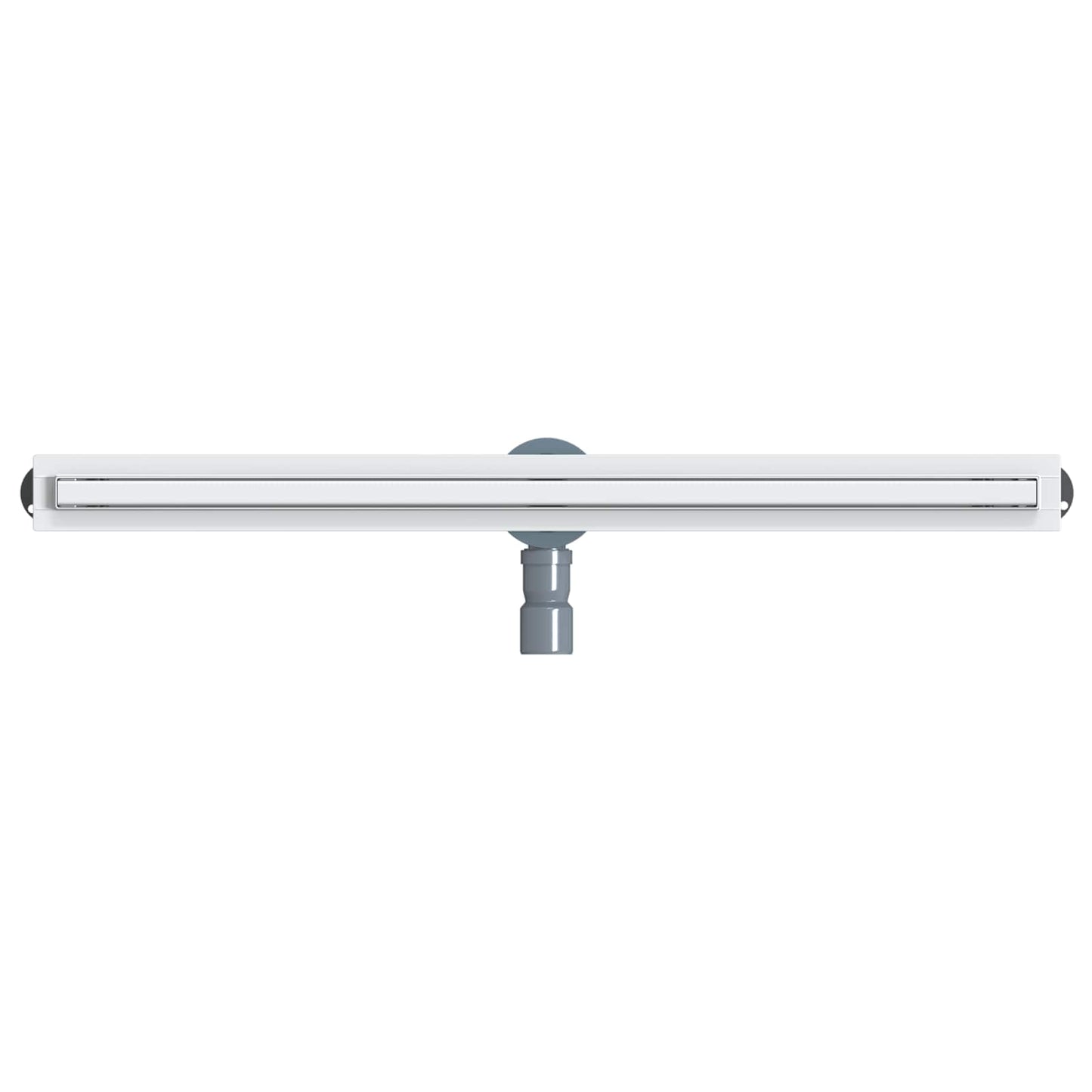 360° dusjdrenering med slankt design sølv 90 cm