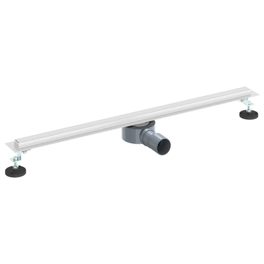 360° dusjdrenering med slankt design sølv 80 cm