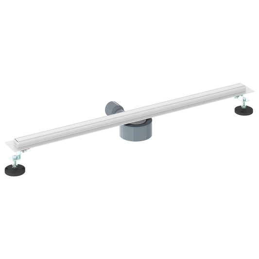 360° dusjdrenering med slankt design sølv 80 cm