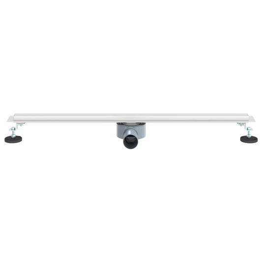 360° dusjdrenering med slankt design sølv 80 cm
