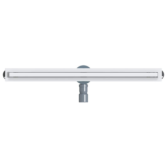 360° dusjdrenering med slankt design sølv 80 cm