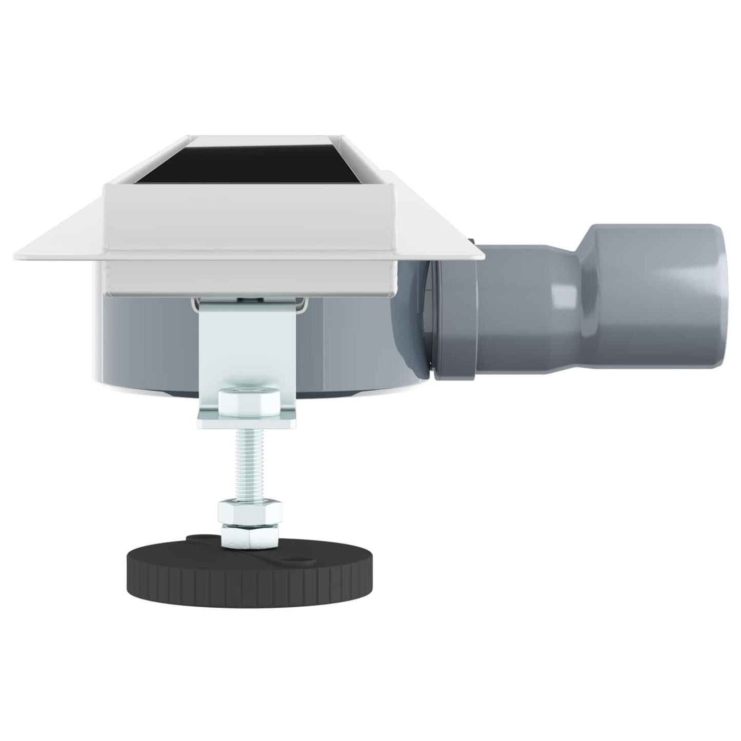 Dusjavløp Glasslokk med 360° Siphon Svart 70 cm