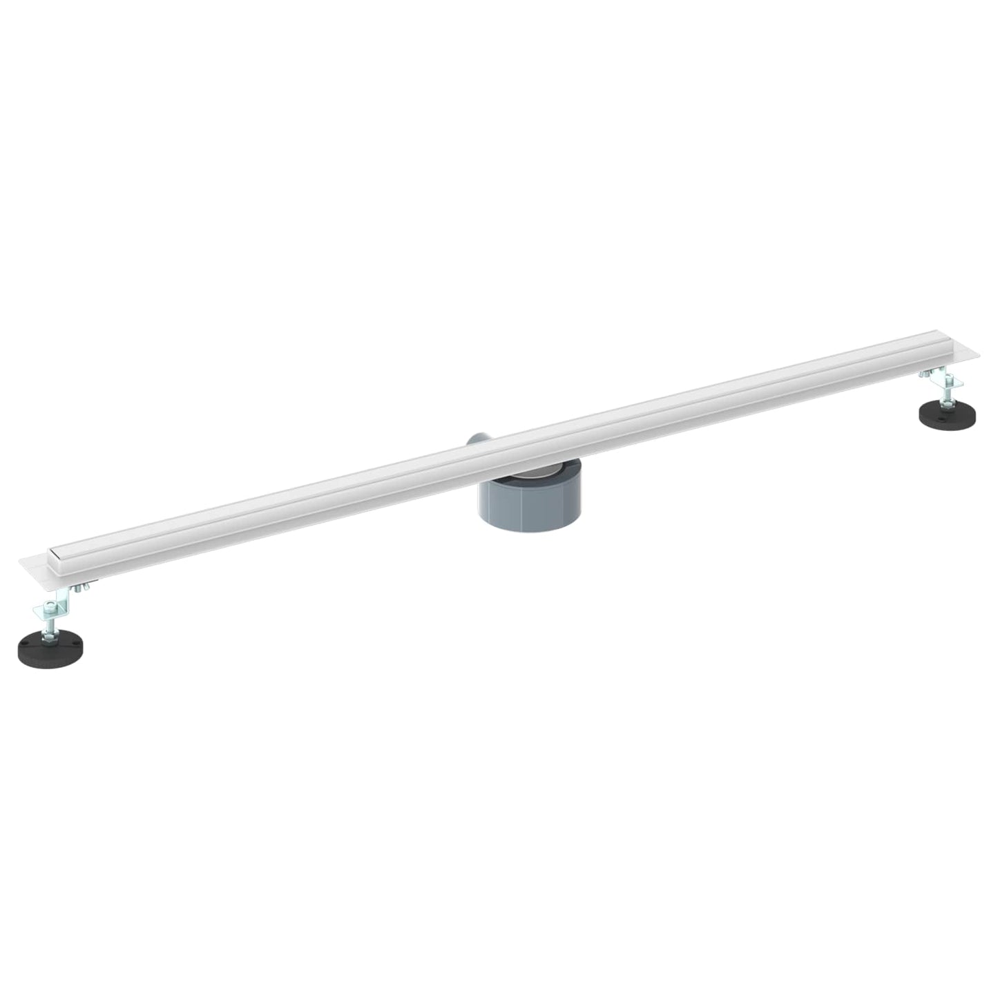 360° dusjdrenering med slankt design sølv 100 cm