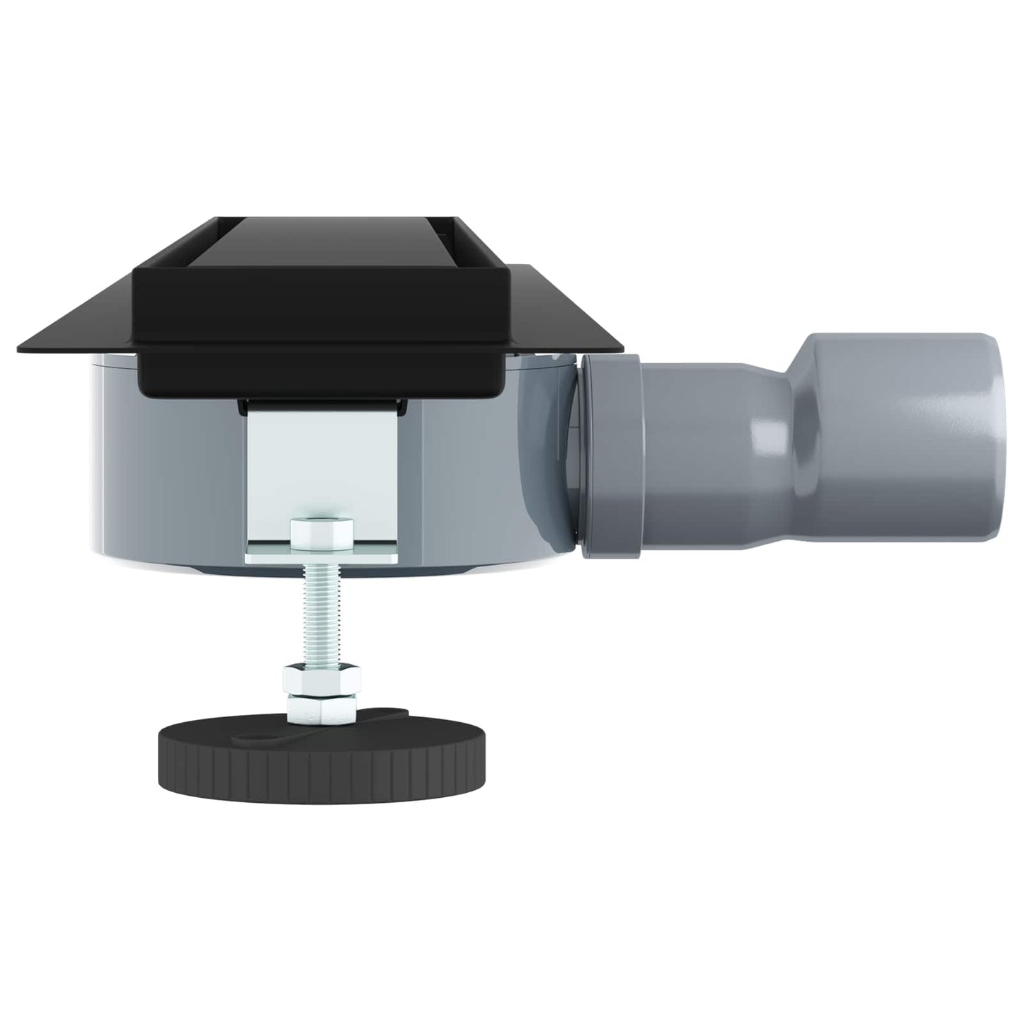 Dusjdren 2-i-1 med 360° Siphon Svart 50 cm Rustfritt Stål 304