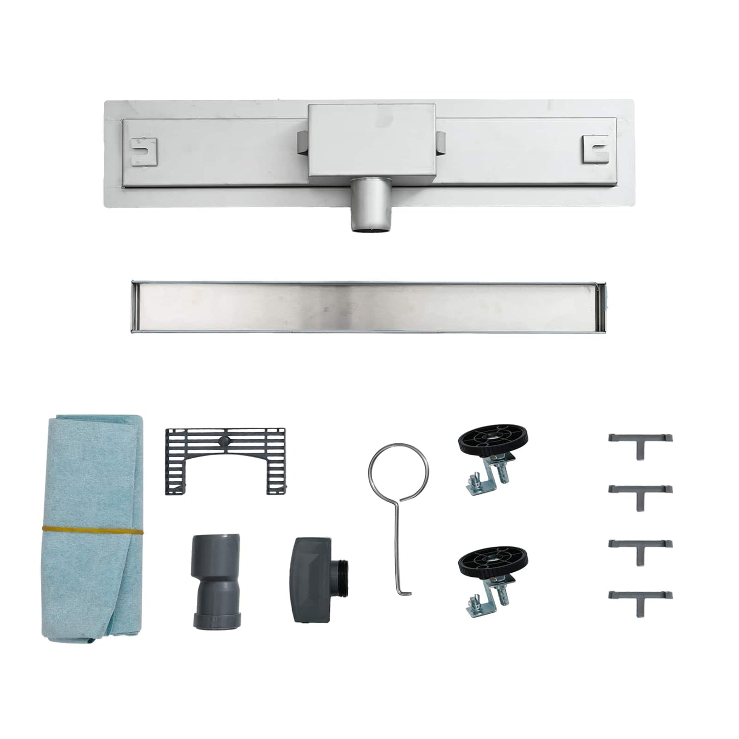 2 i 1 Dusjavløp sølv 70 cm Rustfritt Stål 304