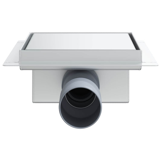 2 i 1 Dusjavløp sølv 15 x 15 cm Rustfritt Stål 304