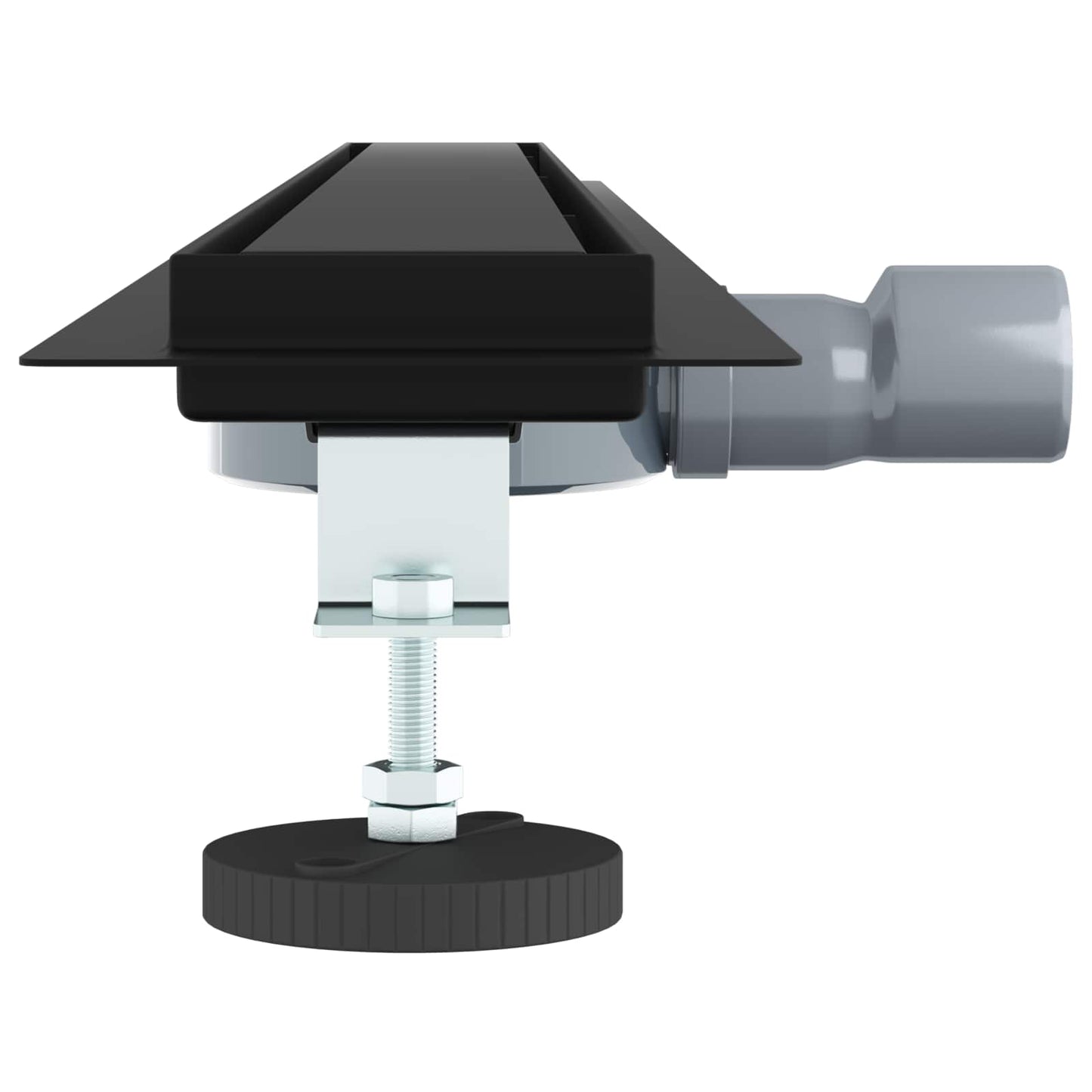 Dusjdren 2-i-1 med 360° Siphon Svart 100 cm Rustfritt Stål 304