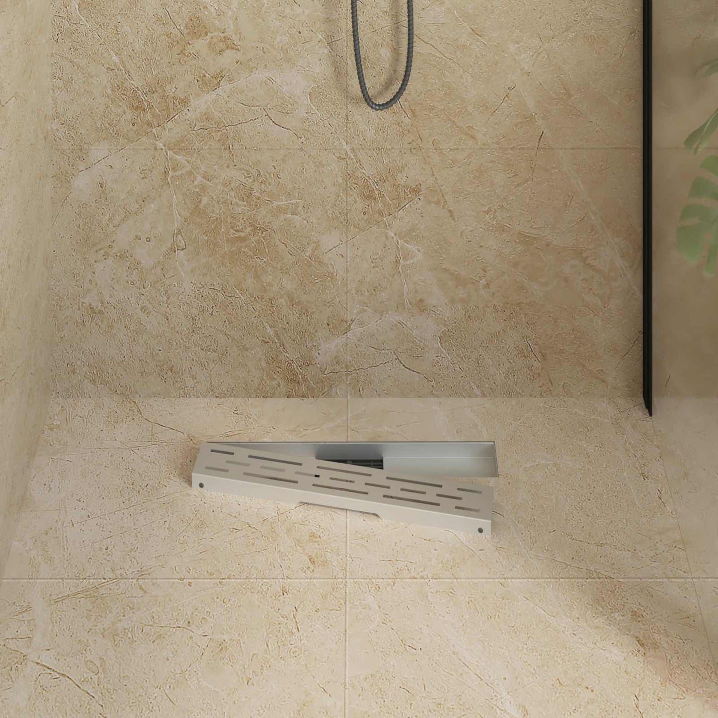 Dusjavløp med Linje Design sølv 60 cm Rustfritt Stål 304