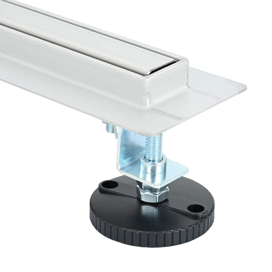 360° dusjdrenering med slankt design sølv 70 cm