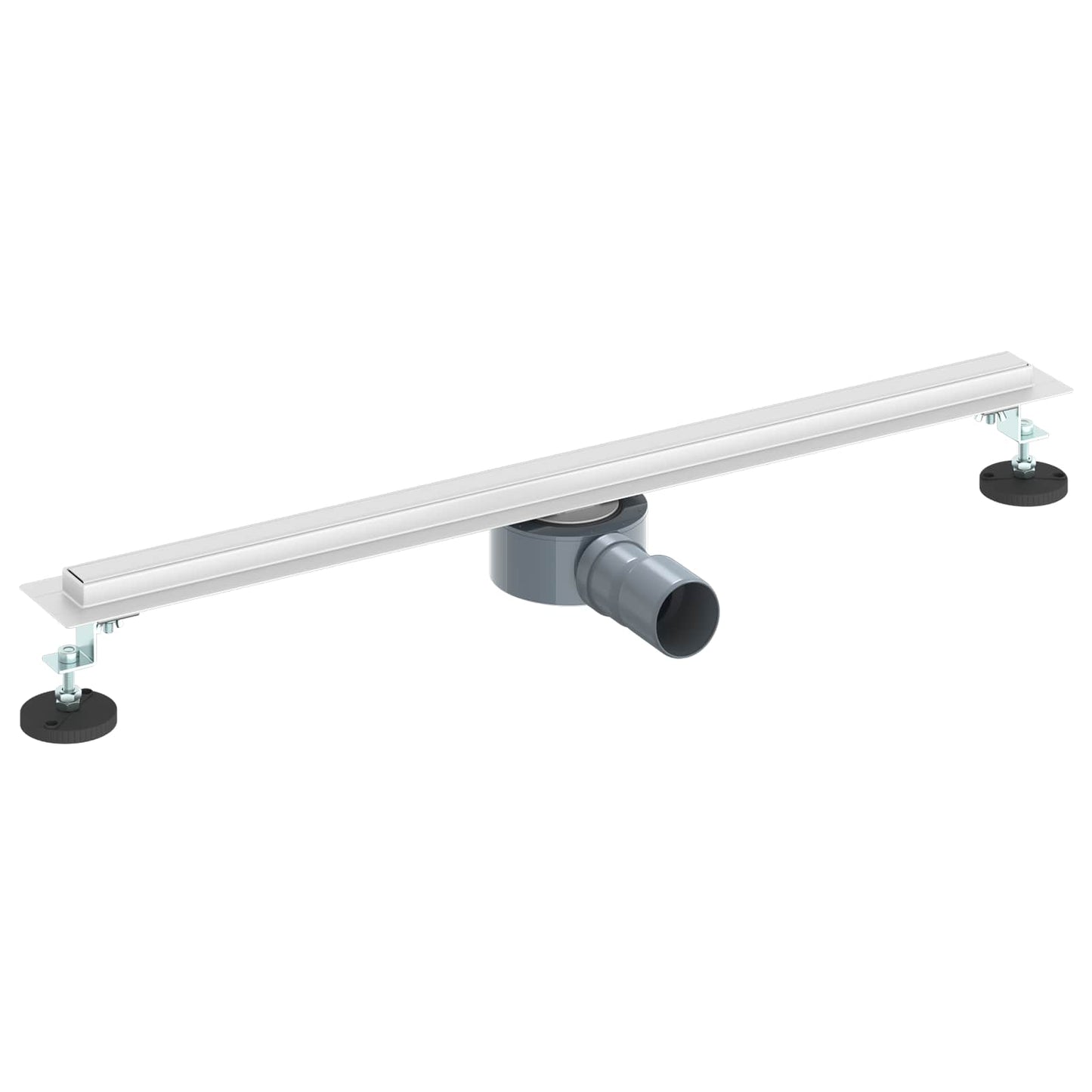 360° dusjdrenering med slankt design sølv 70 cm