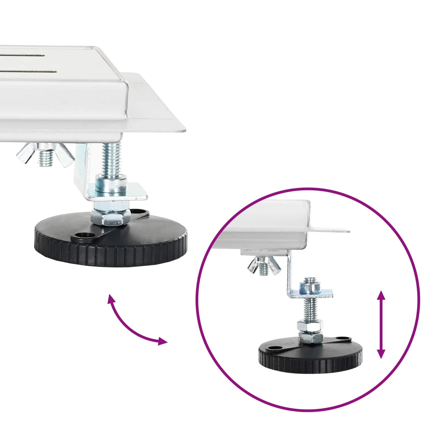 Dusjavløp Glasslokk med 360° Siphon sølv 80 cm