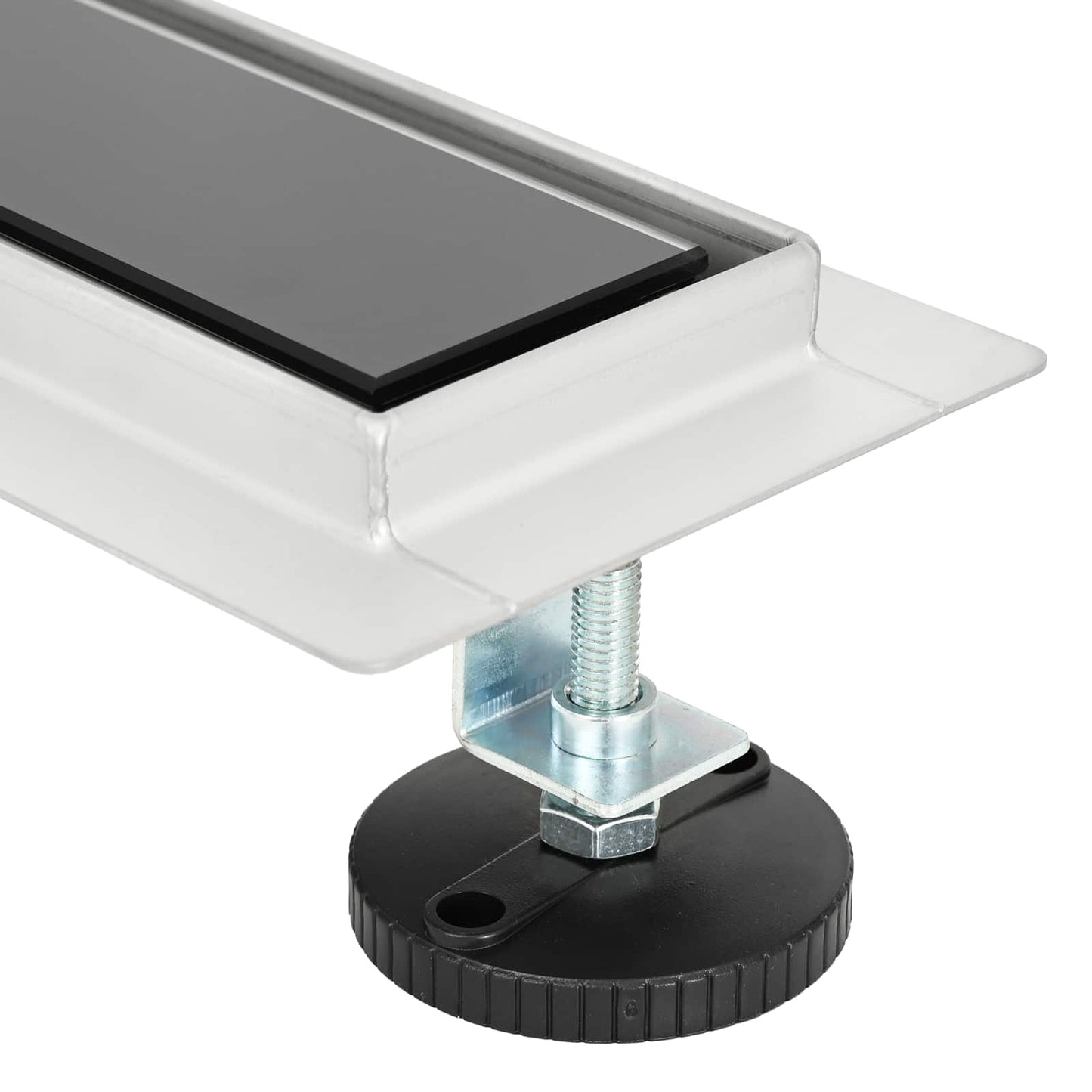 Dusjavløp Glasslokk med 360° Siphon Svart 80 cm