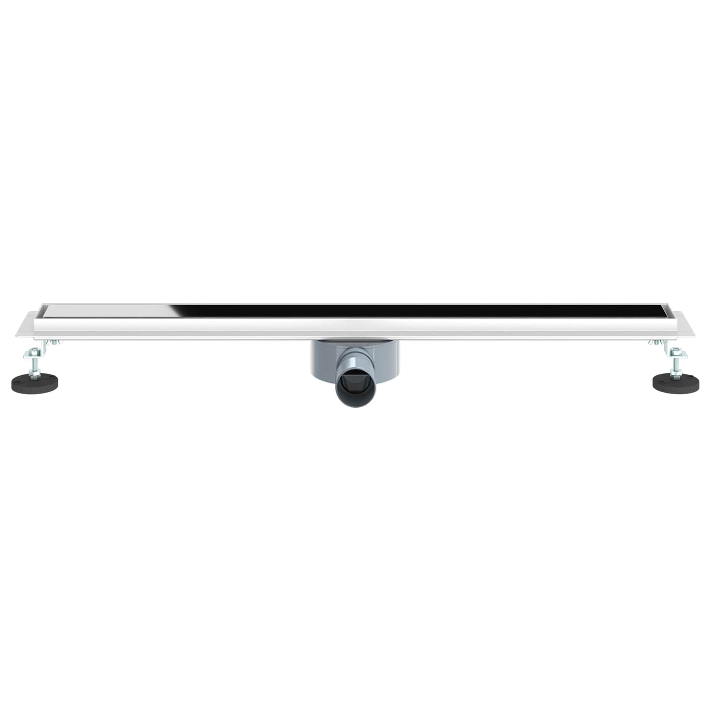 Dusjavløp Glasslokk med 360° Siphon Svart 80 cm