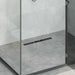 Dusjavløp Glasslokk med 360° Siphon Svart 50 cm