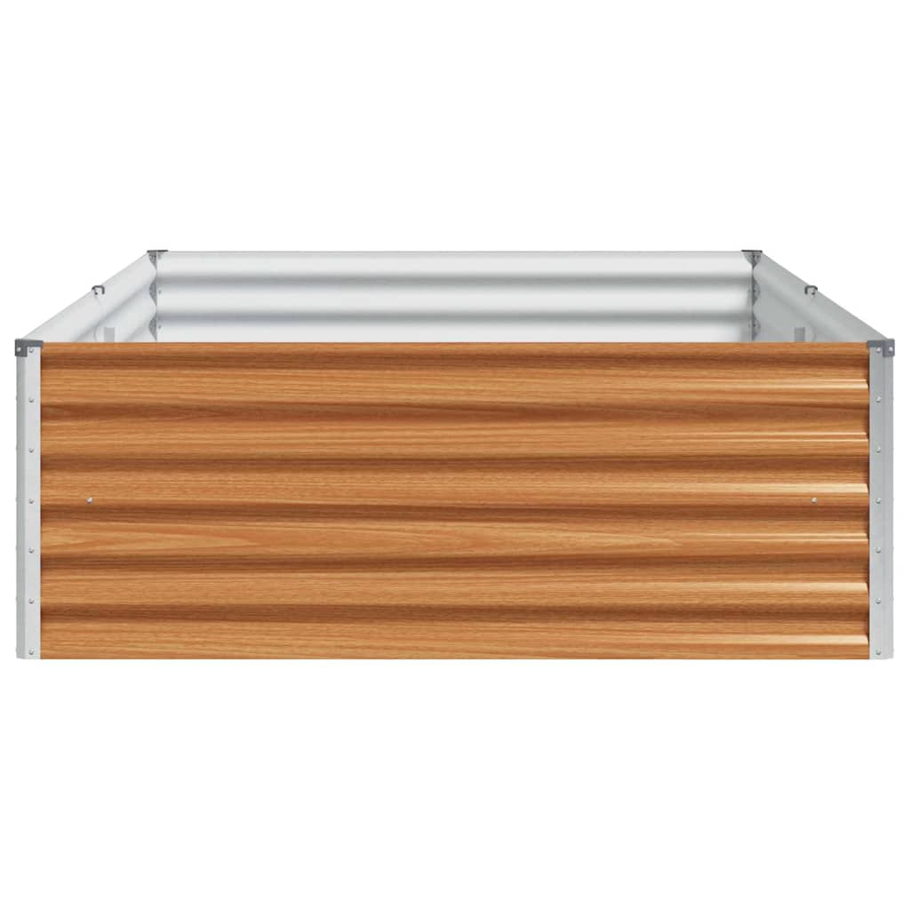 Høybed Lys Brun 195 x 100 x 36 cm Galvanisert Stål