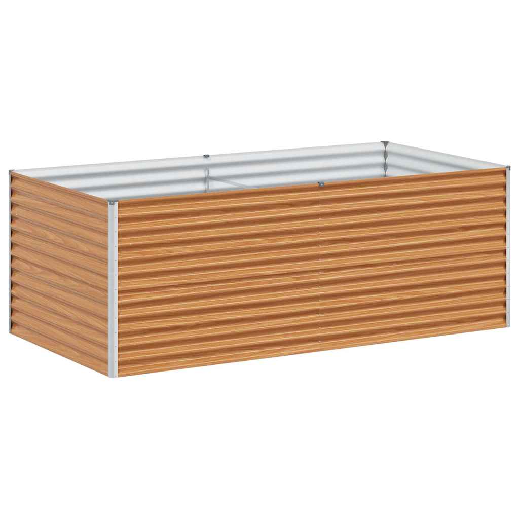 Høybed Lys Brun 195 x 100 x 68 cm Galvanisert Stål