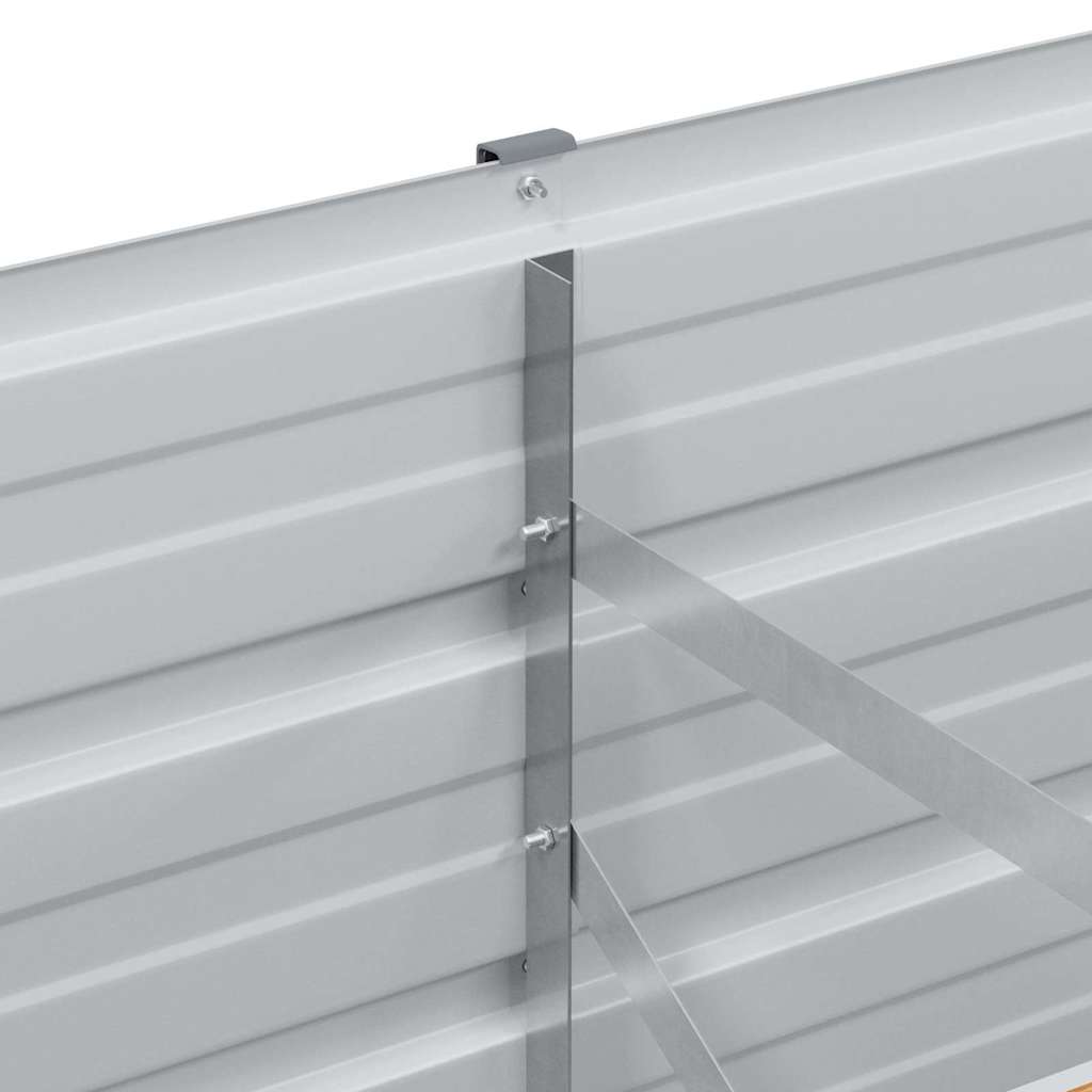 Høybed Lys Brun 100 x 40 x 45 cm Galvanisert stål