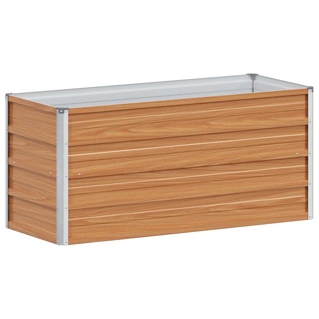 Høybed Lys Brun 100 x 40 x 45 cm Galvanisert stål