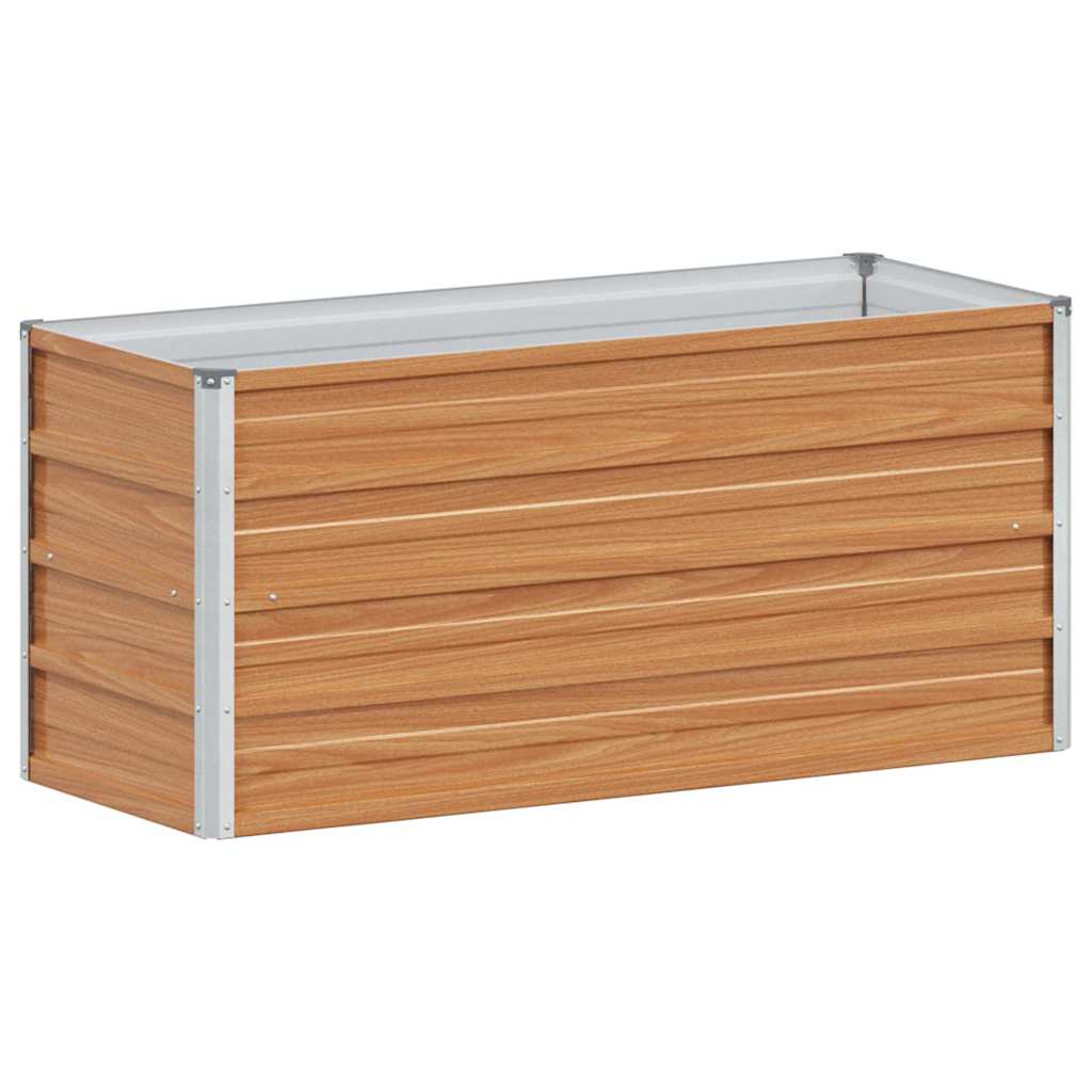 Høybed Lys Brun 100 x 40 x 45 cm Galvanisert stål