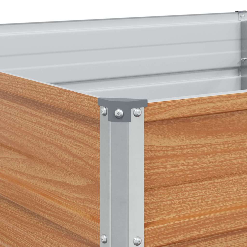 Høybed Lys Brun 320 x 80 x 45 cm Galvanisert stål