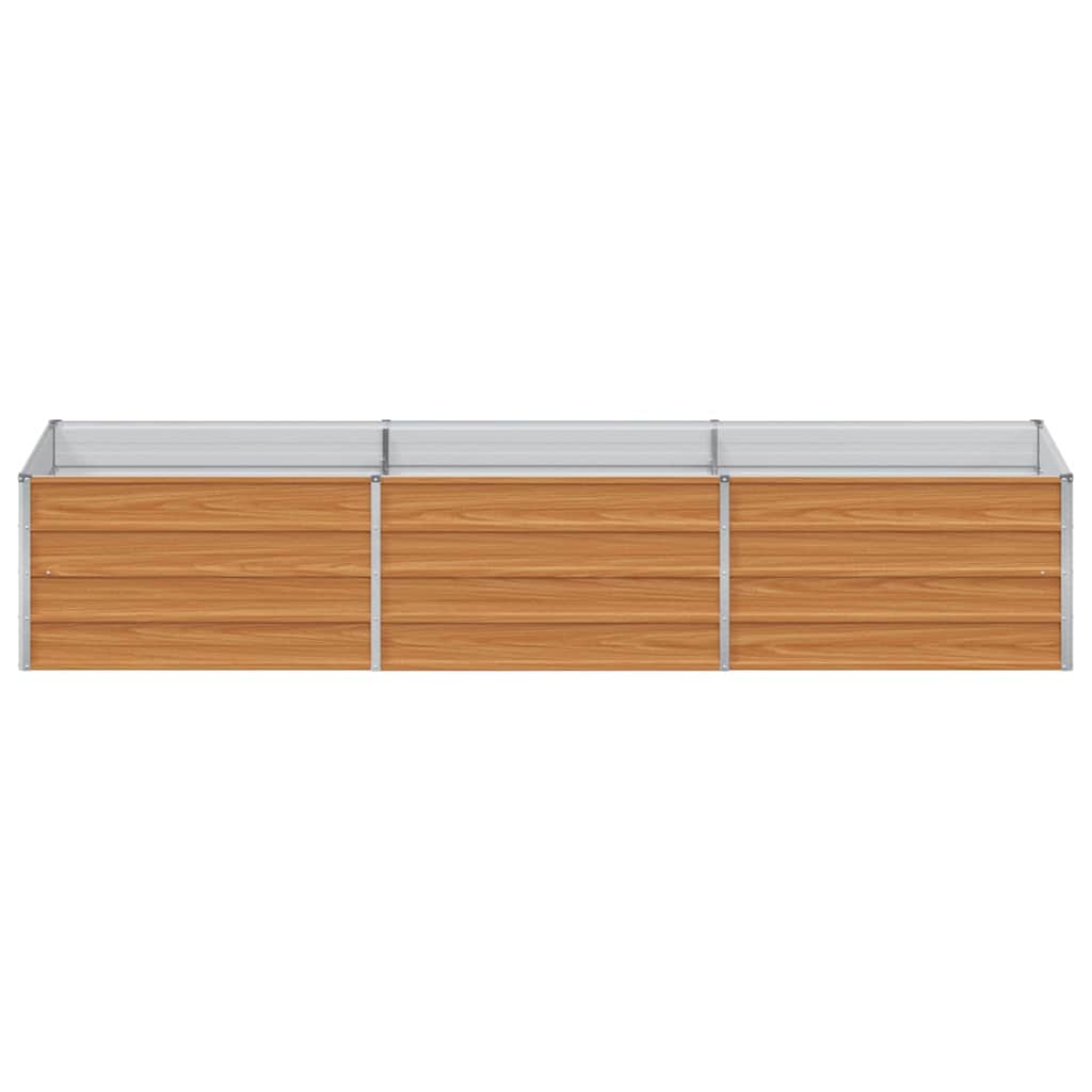 Høybed Lys Brun 240 x 80 x 45 cm Galvanisert stål