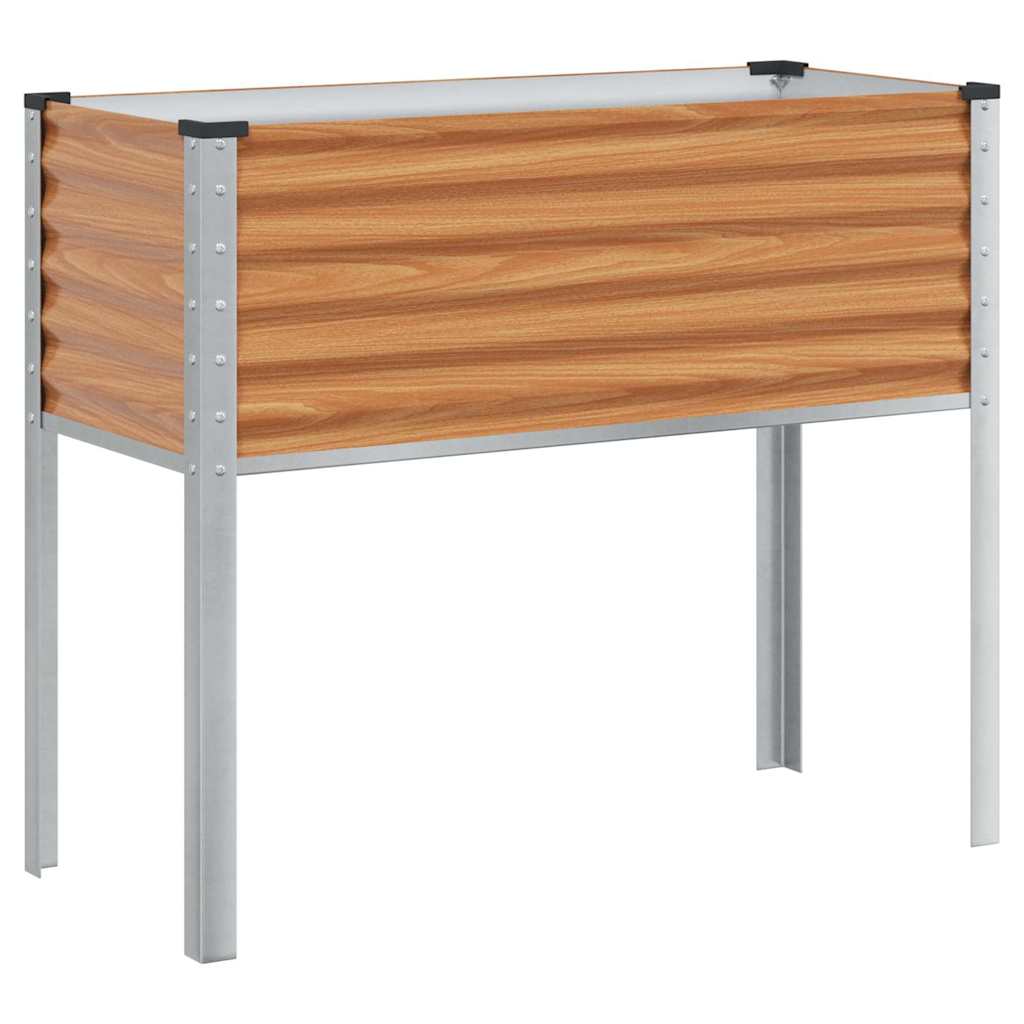 Hageblomsterpotte Lys Brun 100 x 45 x 90 cm Galvanisert Stål