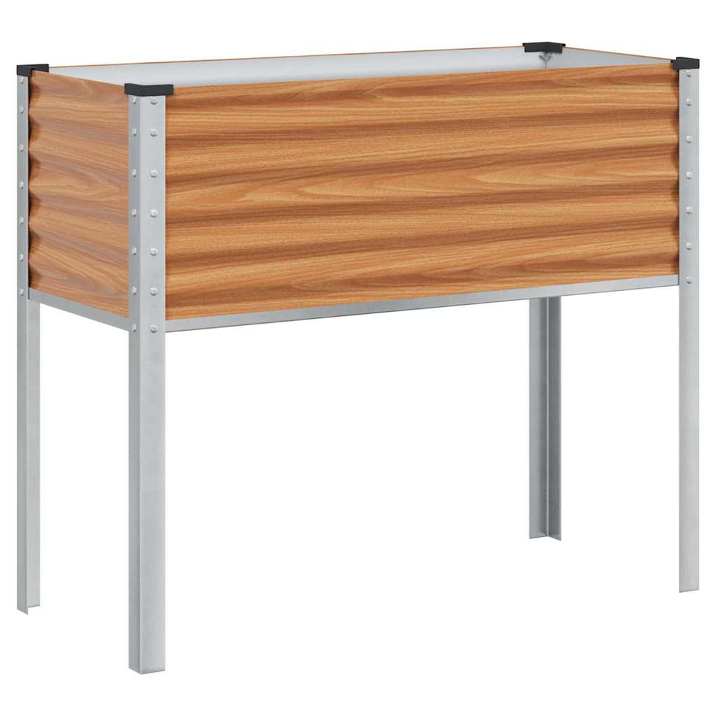 Hageblomsterpotte Lys Brun 100 x 45 x 90 cm Galvanisert Stål