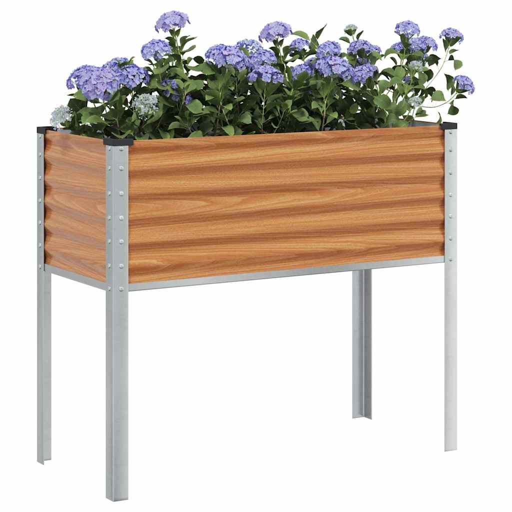 Hageblomsterpotte Lys Brun 100 x 45 x 90 cm Galvanisert Stål