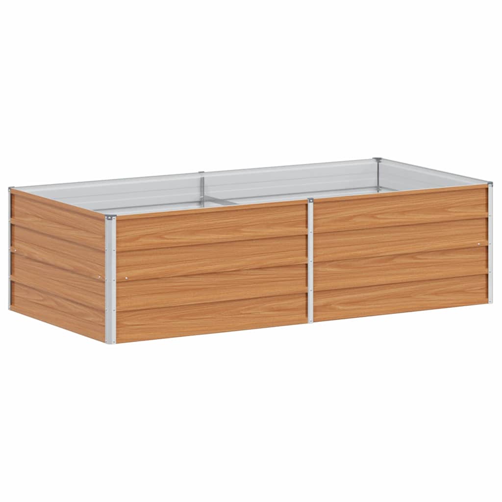 Høybed Lys Brun 160 x 80 x 45 cm Galvanisert stål