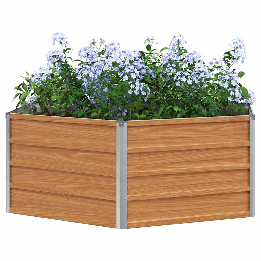 Hevet Hagebed Trelignende utseende 129 x 129 x 45 cm