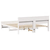 Sengestamme med hodegjerde Hvit 200 x 200 cm Heltre furu