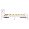 Sengestamme med hodegjerde Hvit 200 x 200 cm Heltre furu