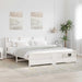 Sengestamme med hylle Hvit 180 x 200 cm Massiv furu