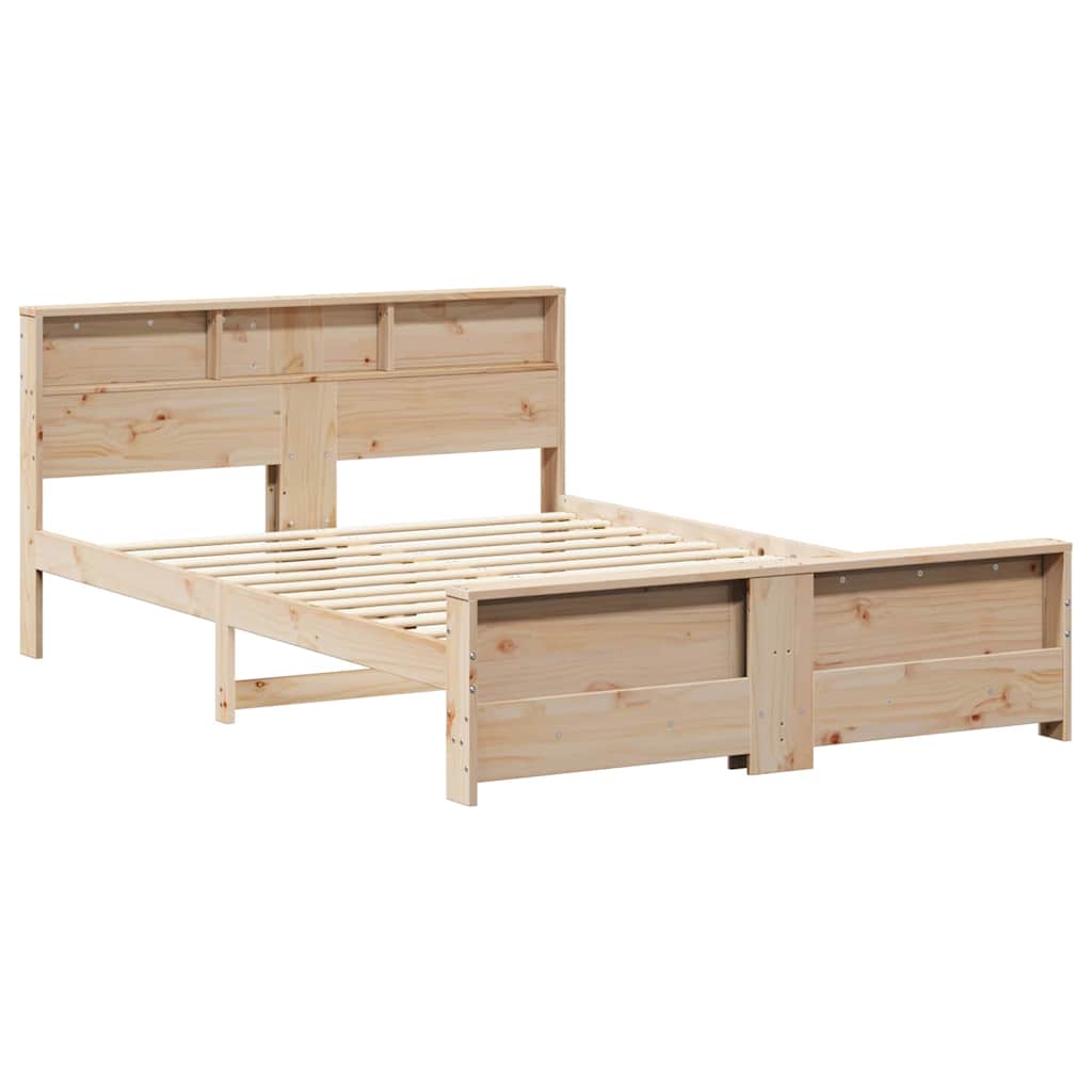 Sengestamme med hodegjerde Brun 160 x 200 cm Heltre furu