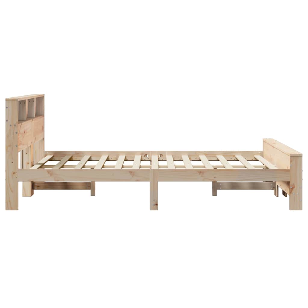 Sengestamme med hodegjerde Brun 160 x 200 cm Konstruert tre